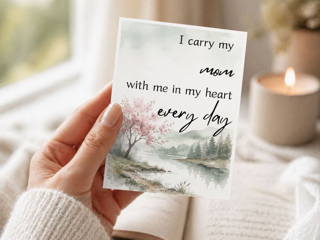 Grief Affirmation Card Deck | 30 Cards for Healing After Loss of Mom