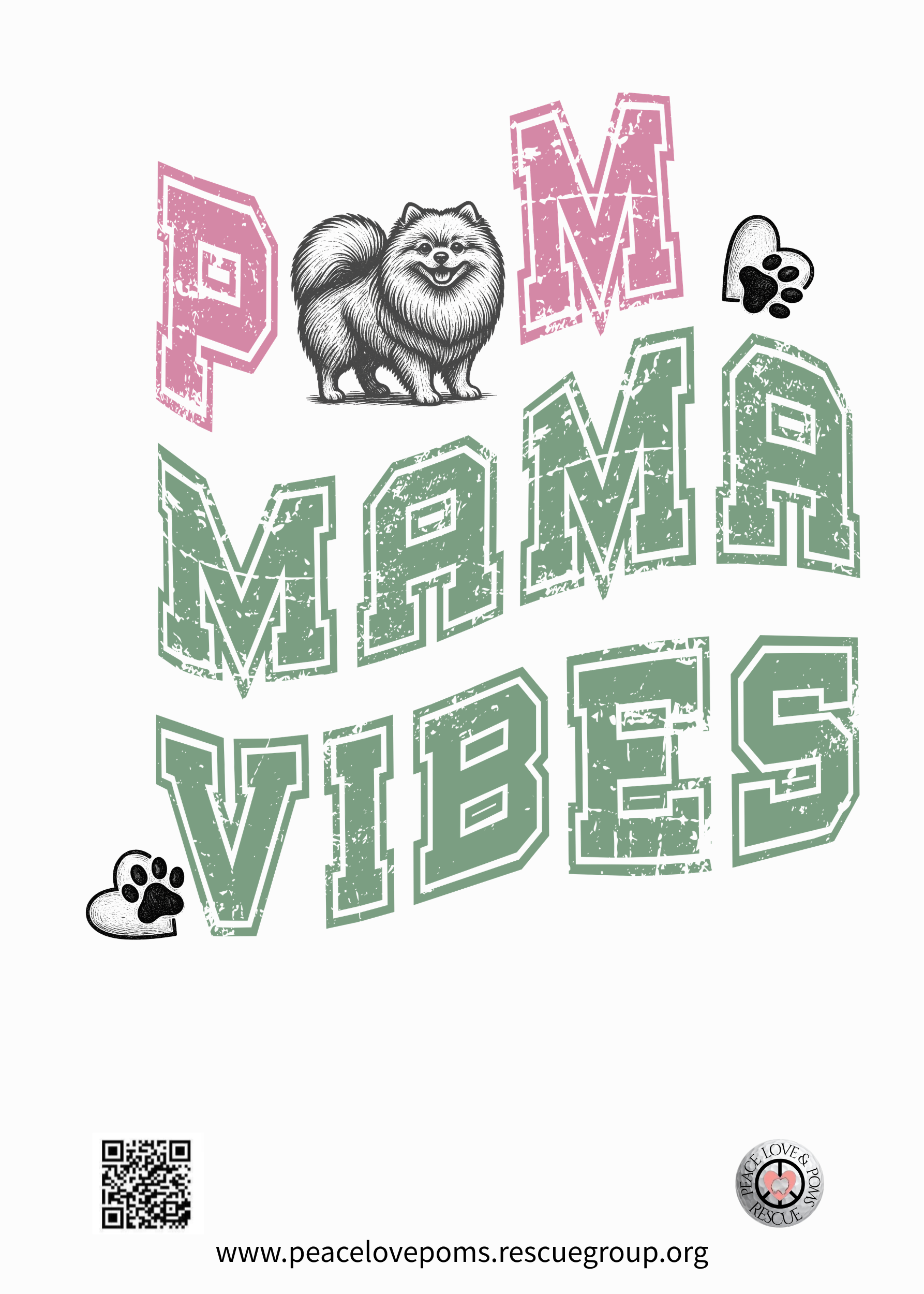 Fore the Poms Women's Tee | Pom Mama Vibes Rescue Fundraiser Shirt