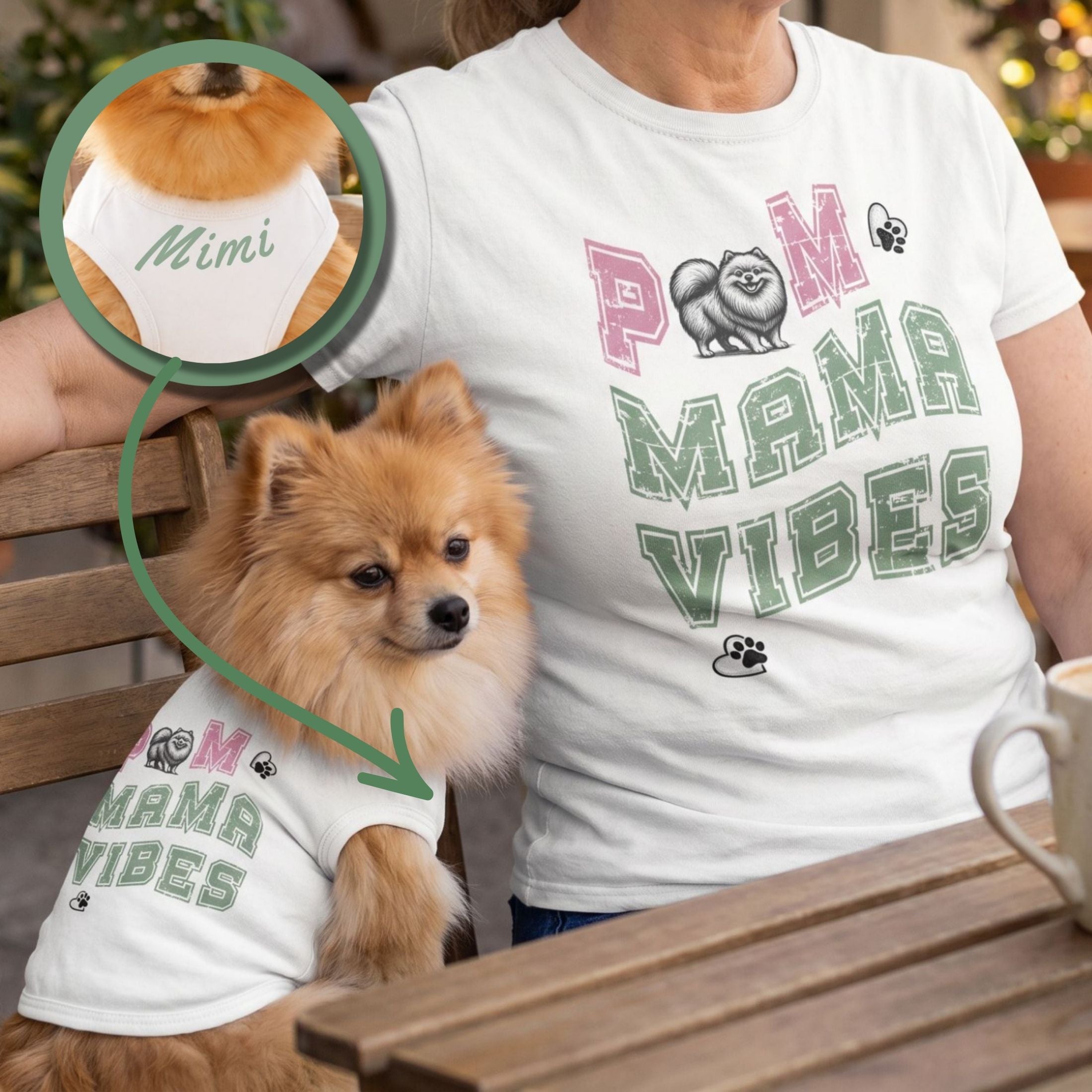 Fore the Poms Dog Shirt | Pom Mama Vibes Rescue Fundraiser Pet Apparel