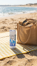 Pom Mama Vibes Stainless Steel Tumbler 20oz | Pomeranian Dog Mom Gift | Retro Dog Lover Tumbler with Lid & Straw | 360° Wrap Design