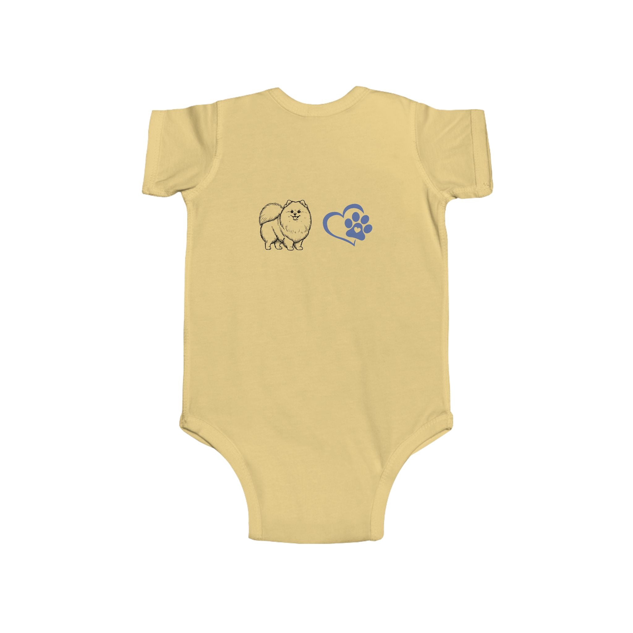 Pom Mama Vibes Baby Bodysuit | Pomeranian Baby Gift | Dog Mom Baby Shower Gift | Infant Onesie NB–24M | 4 Colors