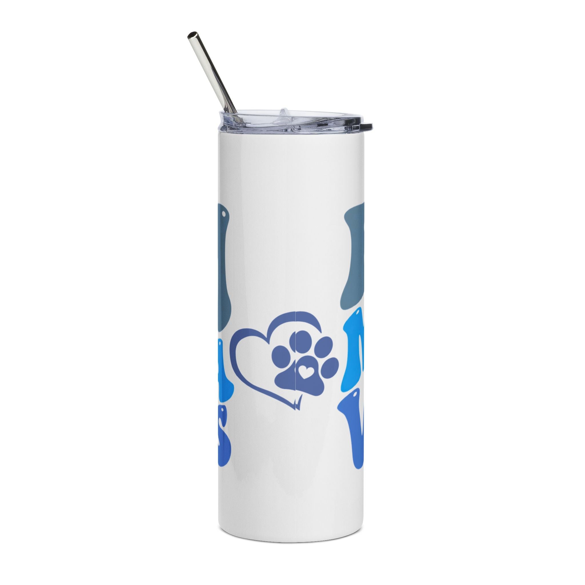 Pom Mama Vibes Stainless Steel Tumbler 20oz | Pomeranian Dog Mom Gift | Retro Dog Lover Tumbler with Lid & Straw | 360° Wrap Design