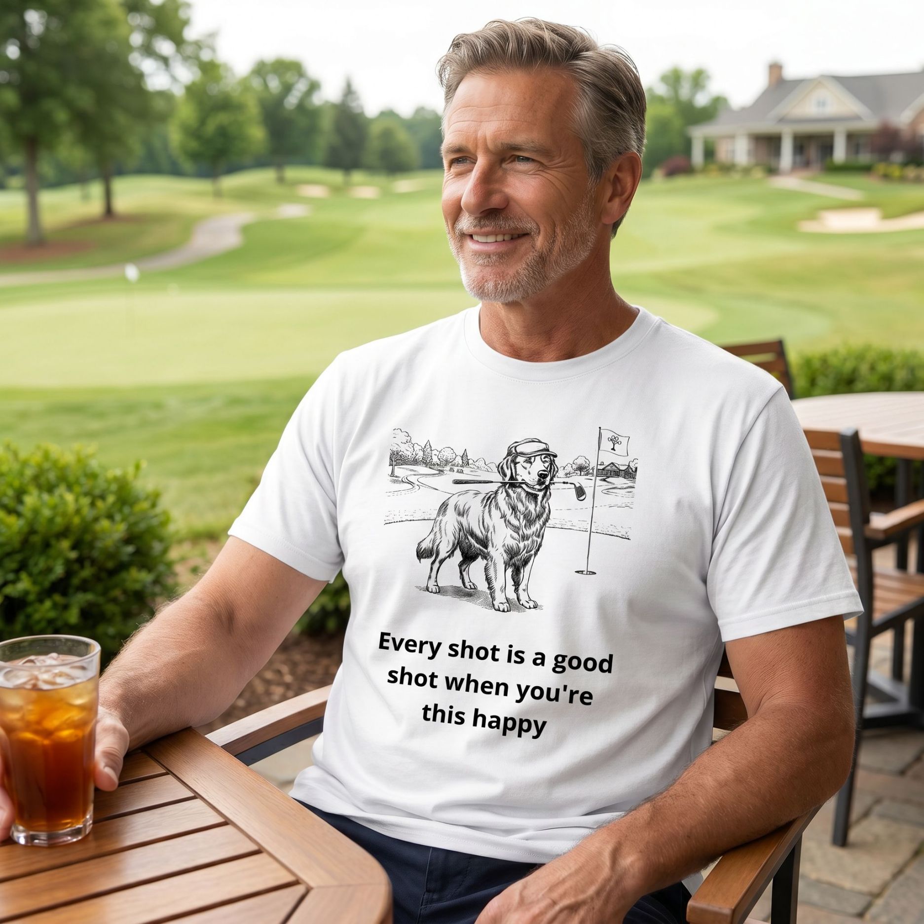 Fore the Poms Unisex Golf Tee | Golden Retriever Fundraiser Shirt