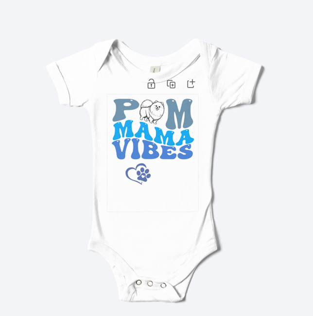 Baby Onesie Pom Mama Vibes | Pom Rescue Fundraiser Baby Gift