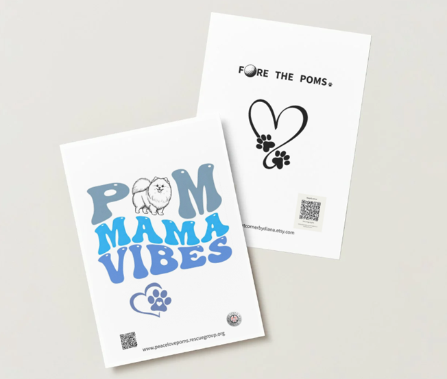 Fore the Poms Greeting Card Set | Pomeranian Rescue Fundraiser Gift
