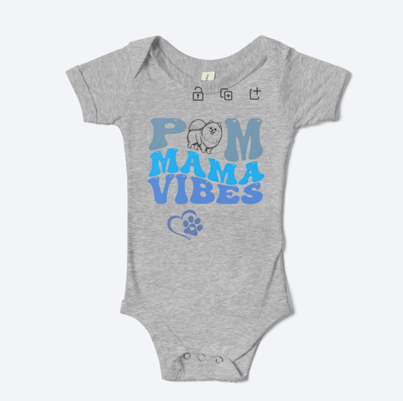 Baby Onesie Pom Mama Vibes | Pom Rescue Fundraiser Baby Gift