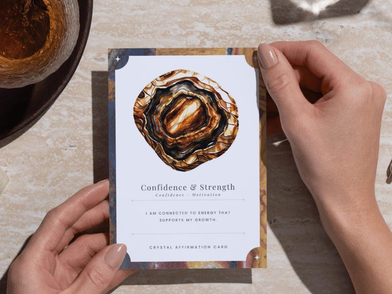 Confidence and strength crystal card reading I am connected to energy that supports my growth