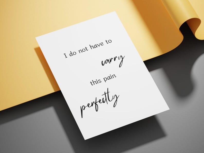 Grief affirmation card design sample