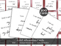 100 grief affirmation cards for loss of mother, minimalist white cards with gentle black text