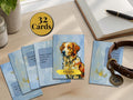 Personalized dog loss affirmation cards 32 card set with custom Golden Retriever portrait cover card