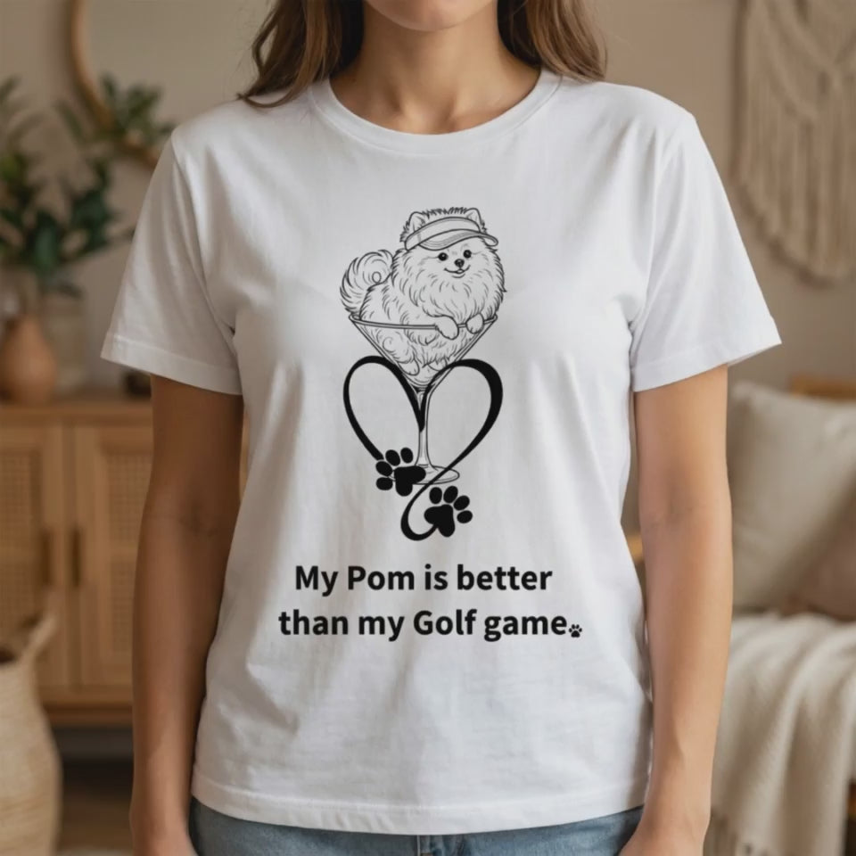 Fore the Poms Dog Shirt | Pom Mama Vibes Rescue Fundraiser Pet Apparel