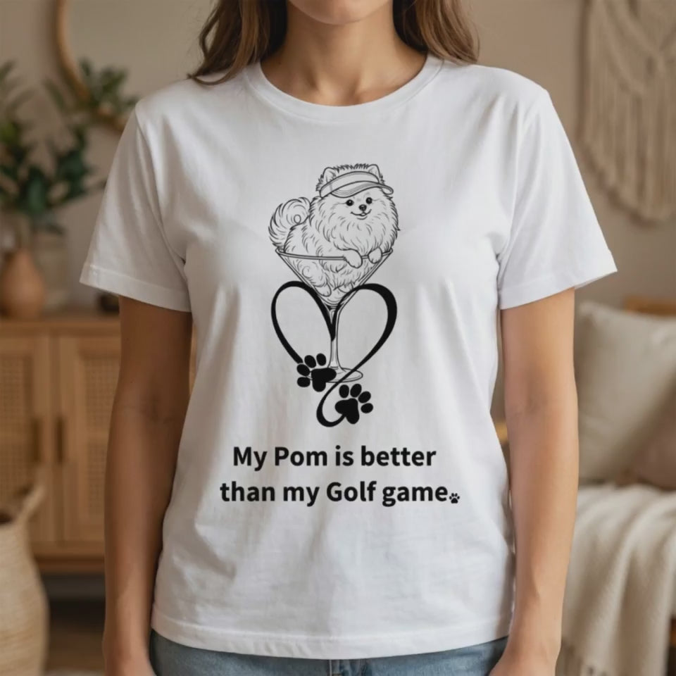 Fore the Poms Dog Shirt | Pom Mama Vibes Rescue Fundraiser Pet Apparel